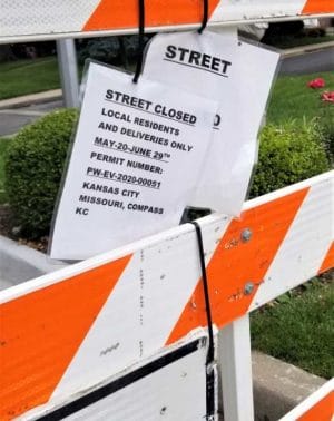 Neighorhood Open Streets notice. (Barbara Shelly | Flatland)