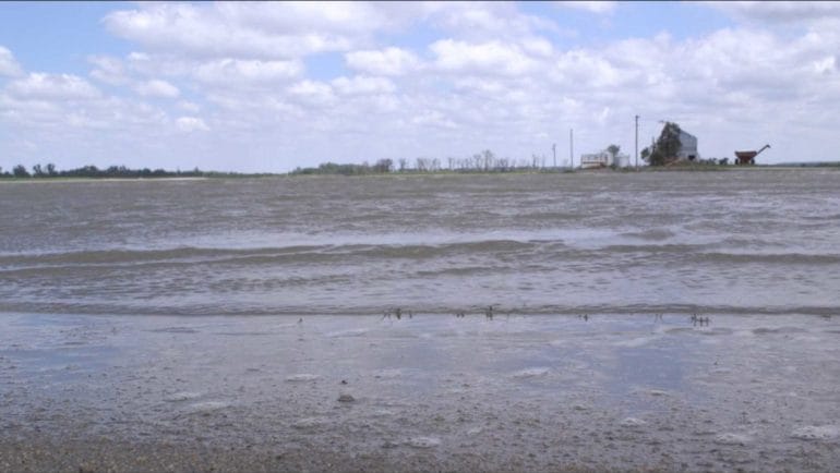 A flooded field outside of Watson, Missouri.