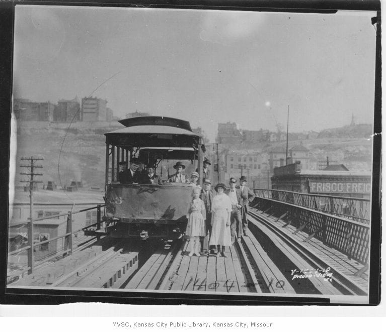 Kansas City streetcar in 1913