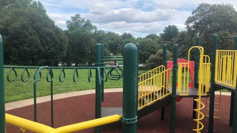 Renovated playground at Troost Park.