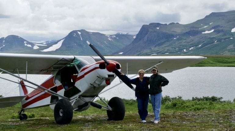 Michele Stauffer's first flight was in Alaska, where she continued to fly.