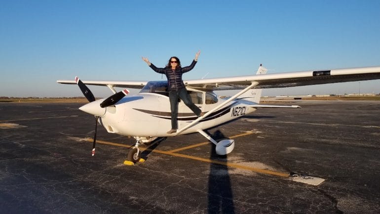 In 2018, after years back in the air as an instructor, Jeanné Willerth became the co-owner of a Cessna Skyline, which she named "Charlie."