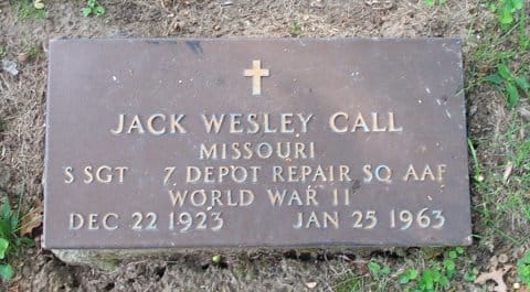 Jack Call's gravestone at Mount Washington Cemetery in Independence. i