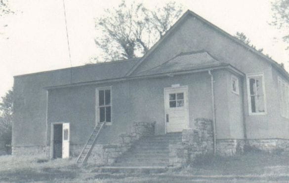 A photo of the segregated Walker School, which served Back children in Merriam, Kansas.
