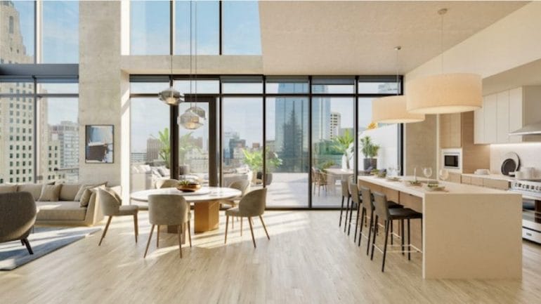 Three Light will feature penthouse units that are expected to go for up to $7,000 per month.