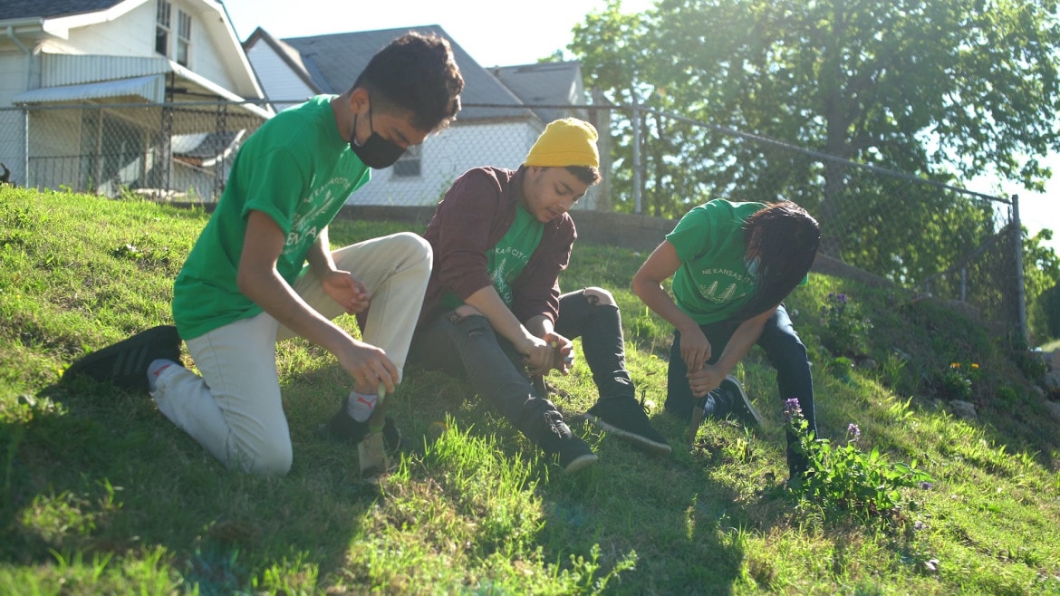 Members of Groundworks NRG's Green Team recently installed 