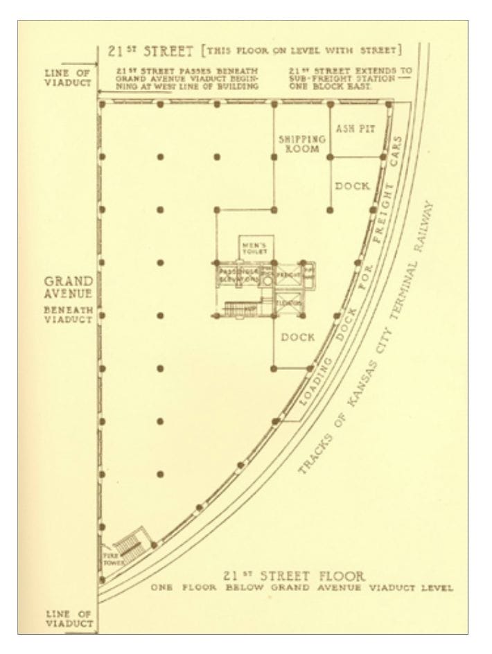 A blueprint of the Coca-Cola building. (Kansas City Public Library | Missouri Valley Special Collections)