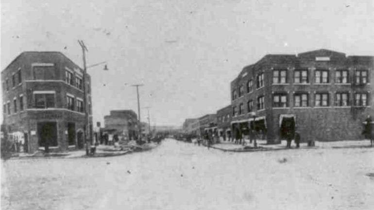 Residents and business operators rebuilt Tulsa’s Greenwood district after the 1921 massacre. This photograph dates to about 1925.