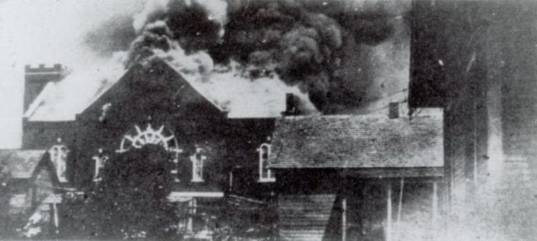 Among the Greenwood landmarks that burned during the 1921 Tulsa race massacre was Mt. Zion Baptist Church.