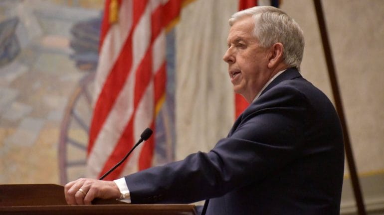 Missouri Gov. Mike Parson delivered his State of the State address on Jan. 27, 2021.