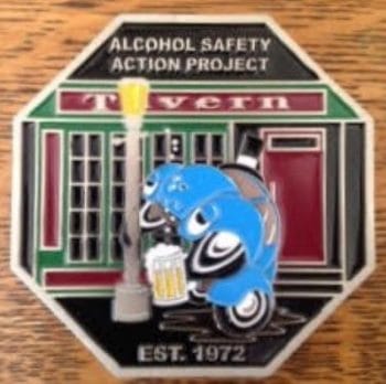 A token given to patrol officers for work on accident and DUI cases.