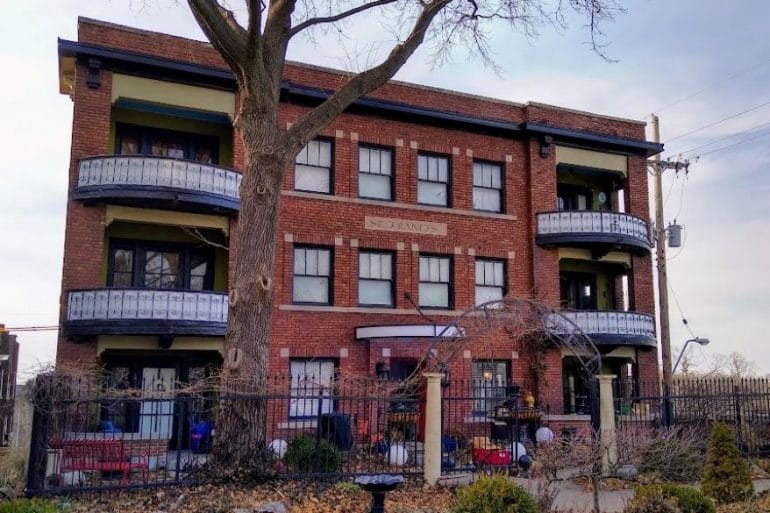 Jerusalem Farm members, who do a lot of home repair work in the city’s northeast neighborhoods, are working to complete the renovation of the well-known old St. Francis apartment building at 300 Gladstone Blvd.
