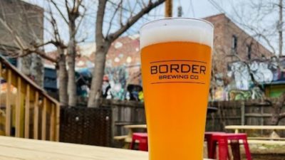 A sneak peak of Border Brewing’s new outdoor beer garden area.