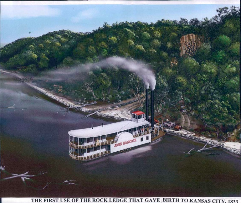 The first use of the limestone rock ledge, illustrated here. (KCDV Big Muddy Speaker Series)