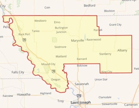 Map of Missouri House of Representatives District 1