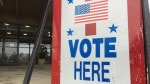 A sign outside a polling place in Missouri.