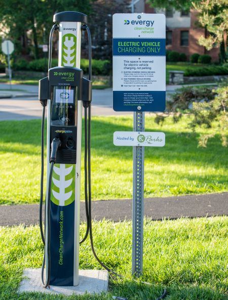 An Evergy charging station.