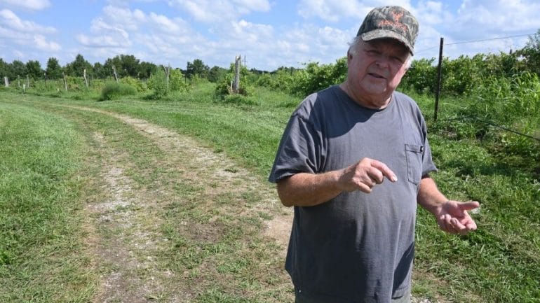Dan Fuller talks about what might happen to his vineyard and surrounding property if NextEra Energy Resources builds a utility-scale solar project near his home and business, White Tail Run Winery, near Edgerton, Kansas.