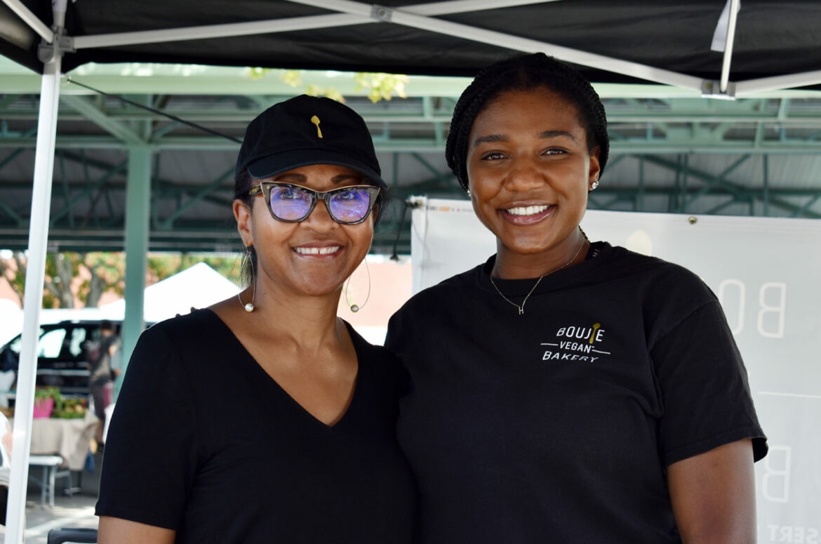 Renita Pleasant and Hannah Pleasant, Boujie Vegan Bakery, at the Overland Park Farmers Market.