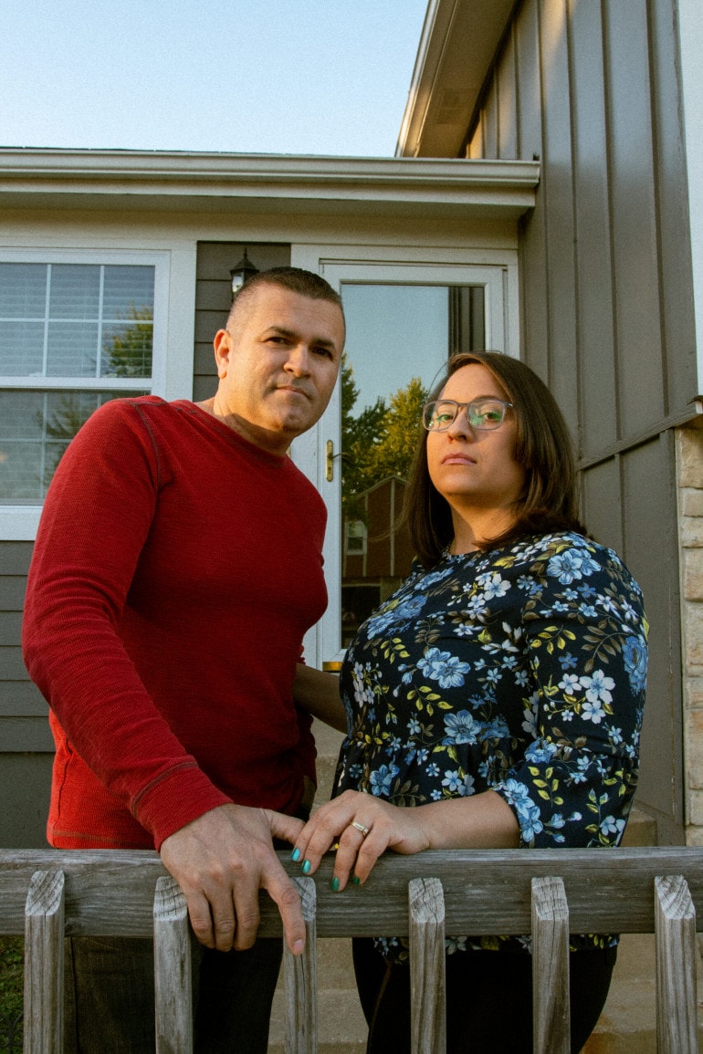 The former Puerto Rico police officers Jeraida Pantoja Piccard and Edwinel Vélez Albino moved to Kansas City after hurricane Maria. (Ji Stribling | Flatland)
