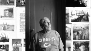 Tony Quiroga is a Kansas City veteran and former ice plant worker. His family's story is one of a handful about a small Mexican community nestled between the 42nd Street bridge and main rail line. (Ji Stribling | Flatland)