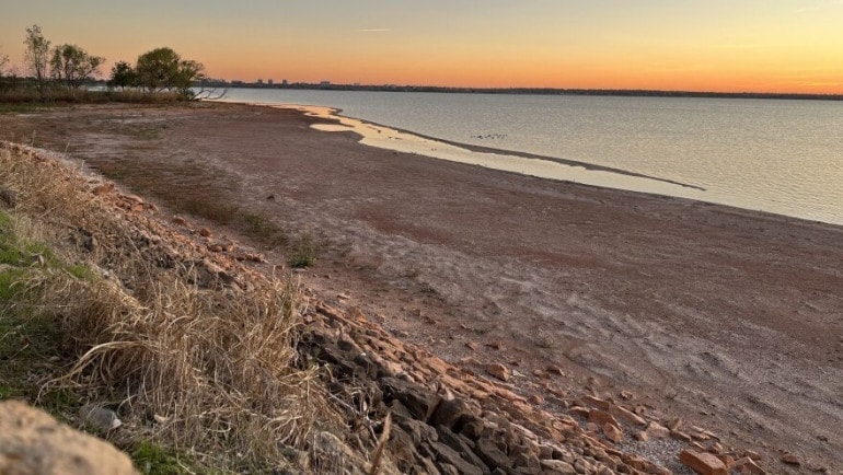 When water levels at Lake Hefner in Oklahoma City dropped several feet below normal, it threatened drinking water supplies for more than 1 million people. So the city brought in billions of gallons from another reservoir 100 miles away.