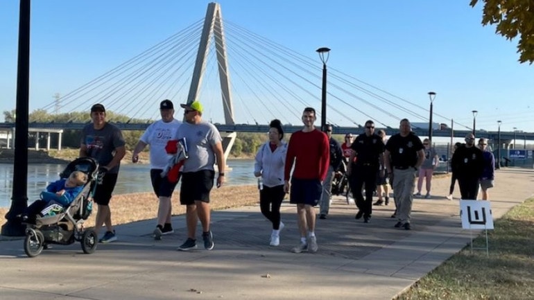 Participants in a MADD fundraising walk at Berkley Riverfront Park on Oct. 22.