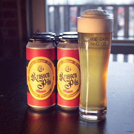 Strange Days Brewing's Krassen Pils, a classic lager with modern hops.