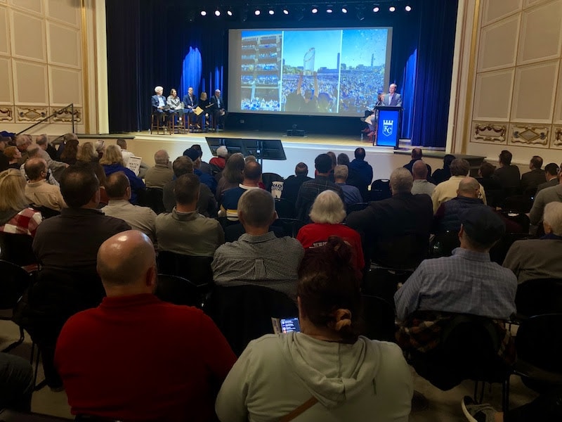 About 350 people attended the first ballpark meeting at the Westport Plexpod in Midtown.