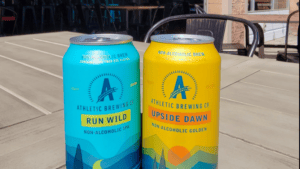 Two of Athletic Brewing Co.'s non-alcoholic beers.