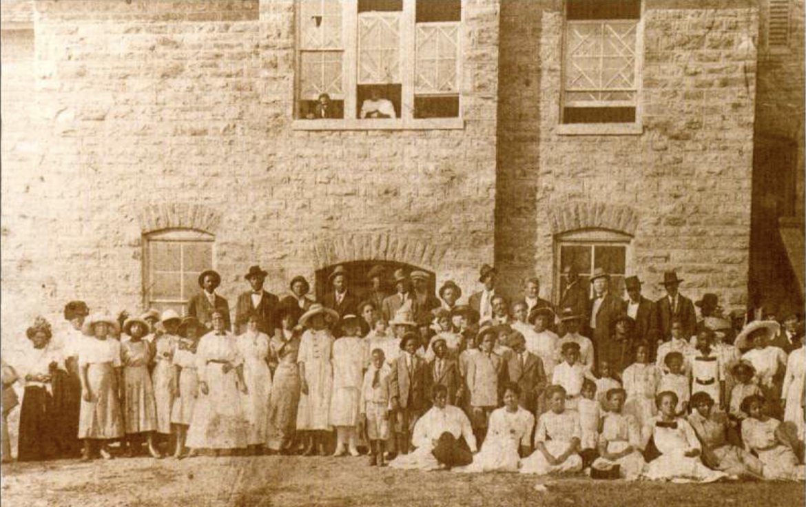 Washington Chapel was dedicated on June 29, 1907, seen in this rare film image. (Missouri Department of Natural Resources)