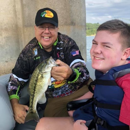 J.P. Sell is a champion for young anglers with physical and mental disabilities who want to go fishing. He helped Jansen (shown here) Jansen, who has cerebral palsy and is wheelchair-bound, catch his first bass with the help of an adaptive fishing machine.