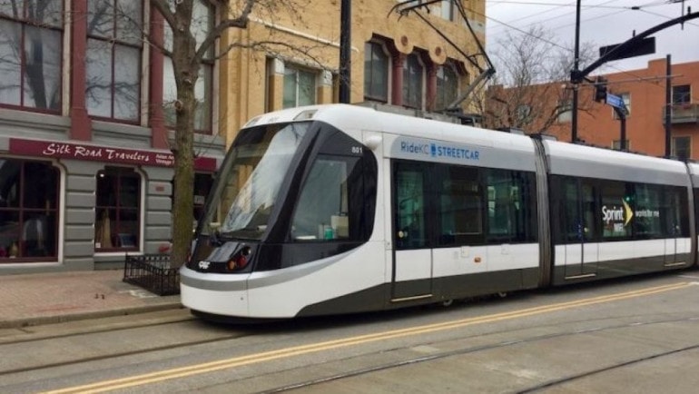 KC Streetcar in the River Market.