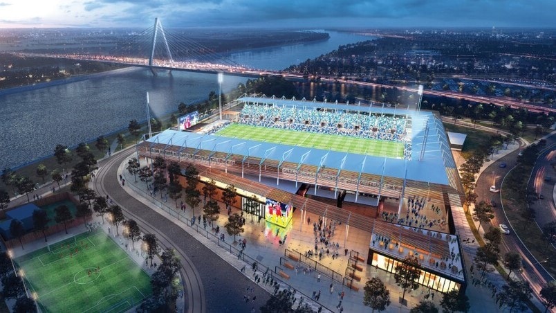 This rendering is of the future home of the Kansas City Current of the National Women's Soccer League.