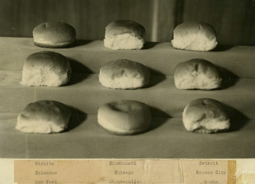 White Castle buns from various cities.