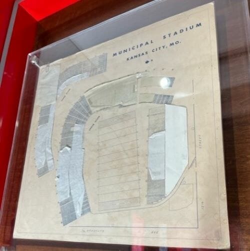 After moving the Chiefs to Kansas City in 1963 Lamar Hunt, working with scissors, paste and sheer paper, customized a seating chart of Kansas City’s Municipal Stadium, converting a long-time baseball stadium into a football venue.