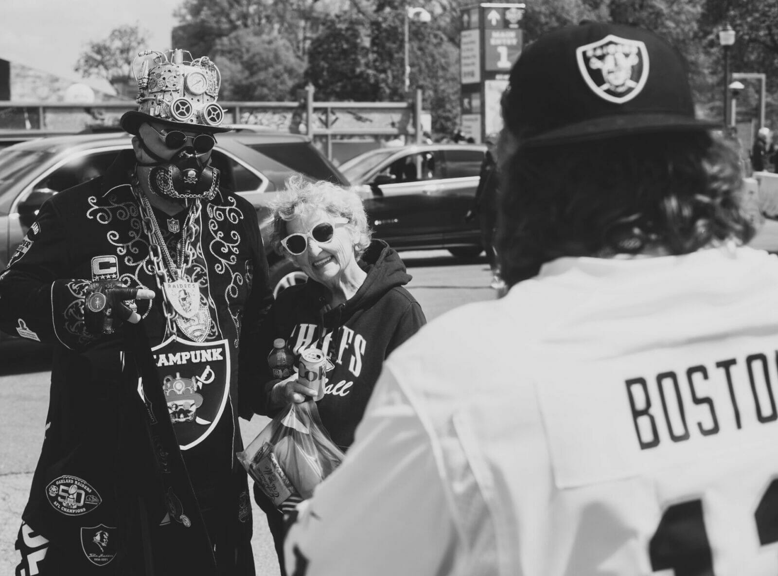 Fans young and old gather for the NFL Draft.