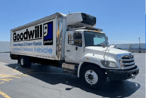 A mockup of the box truck that Goodwill hopes to have available by summer.