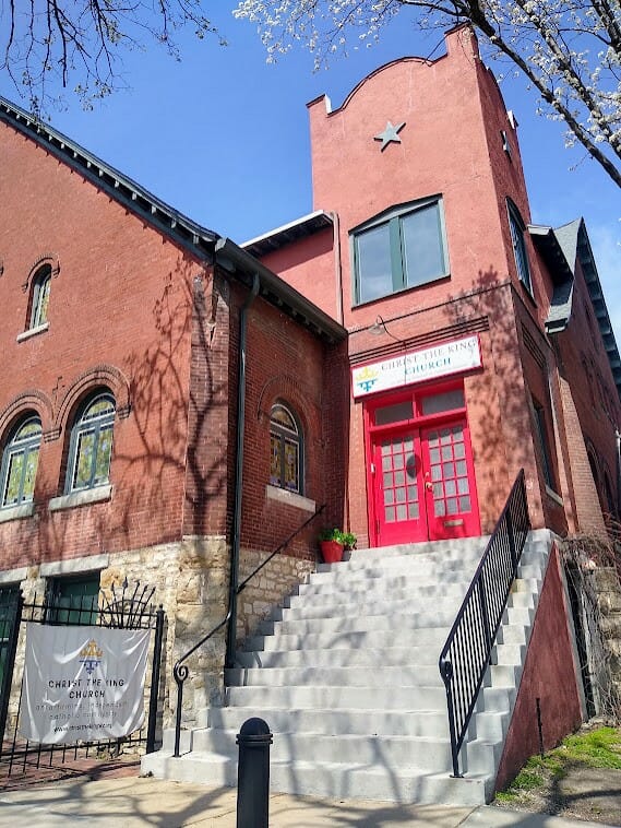 Red brick church at 700 West Pennway in Kansas City.