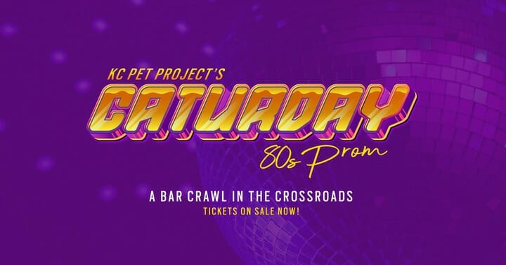 Logo for KC Pet Project's Caturday event in the Crossroads.