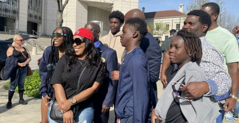 Members of the local Liberian community have attended multiple protests recently, seeking justice in the shooting of Ralph Yarl. This one was outside the U.S. District Courthouse in downtown Kansas City.