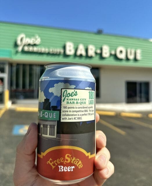 A can of Free State Brewing Co.'s Joe's Kansas City Bar-B-Que beer.