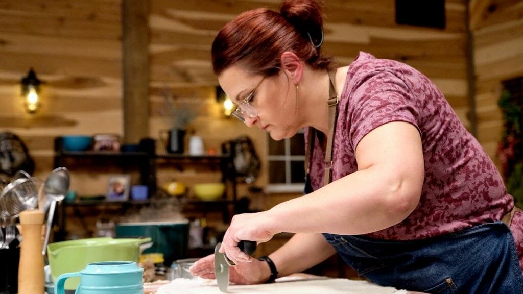 Chef Khela Brewer on the set of "The Great American Recipe."
