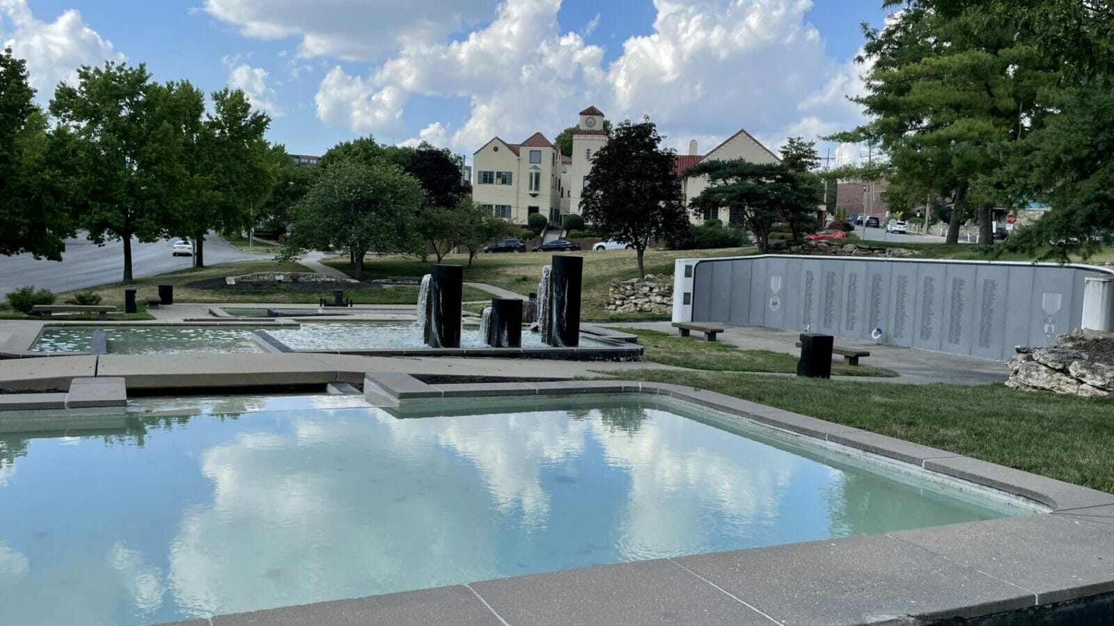 The Vietnam Veterans Memorial Fountain after it was repaired this week.