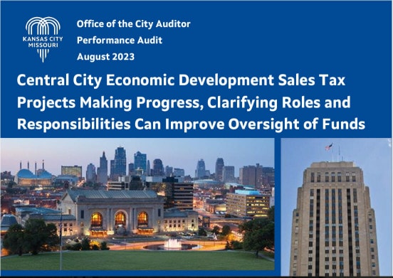 Cover of the Central City Economic Development Sales Tax audit.