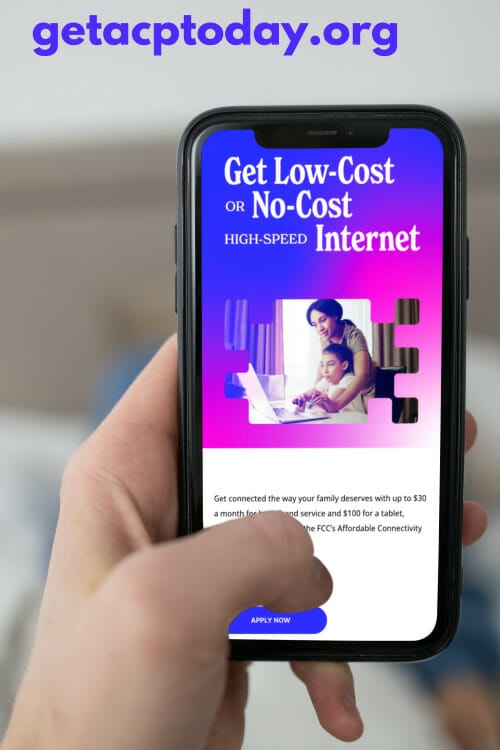 A smartphone logged into a site offering internet discounts.