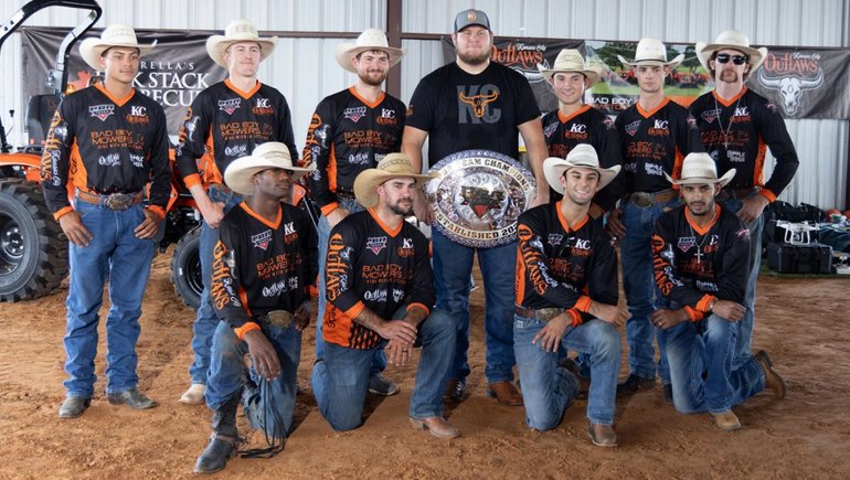 The Kansas City Outlaws bull riding team.