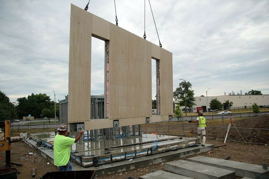 The Crete House under construction.