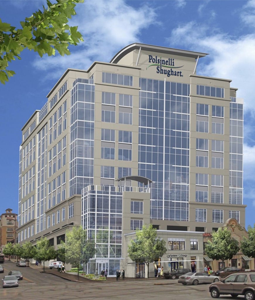 The Polsinelli Shughart law firm sparked an outcry in 2010 when it proposed demolishing the Balcony Building on the Country Club Plaza to build this office complex.