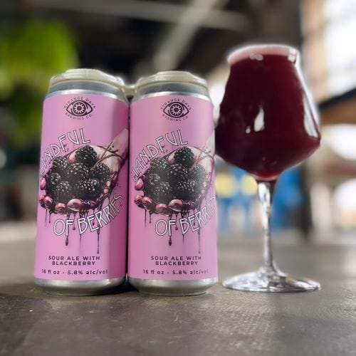 Strange Days' Handful of Berries in two cans and a glass.